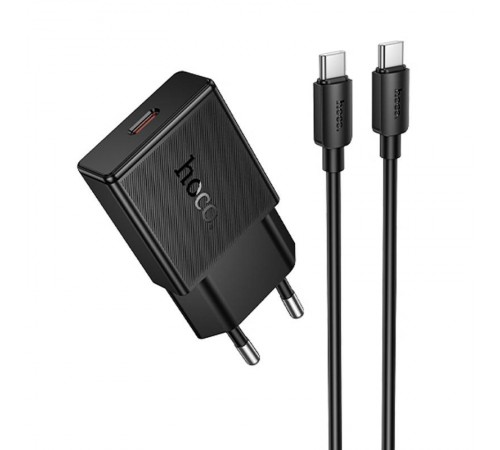 МЗП Hoco N74 Speed ultra-thin PD25W (1USB-C) + кабель Type-C to Type-C Black
