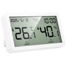 Електронний термогігрометр + годинник Hoco HX42 Indoor White