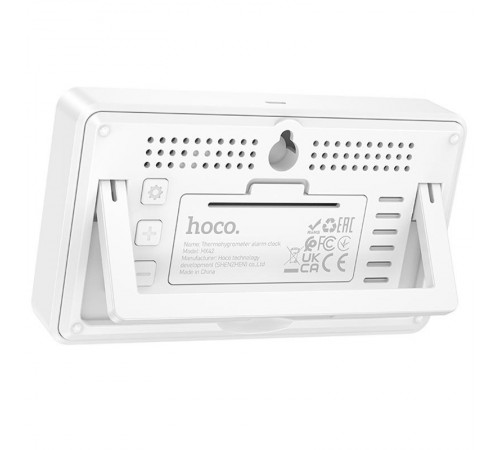 Електронний термогігрометр + годинник Hoco HX42 Indoor White
