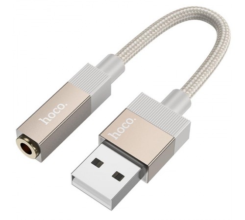 Перехідник Hoco UPA32D Clever USB to 3.5mm Gold