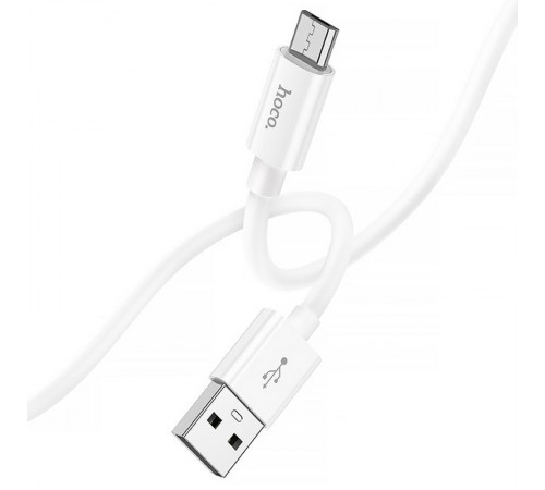 Дата кабель Hoco X87 Magic silicone USB to MicroUSB (1m) White