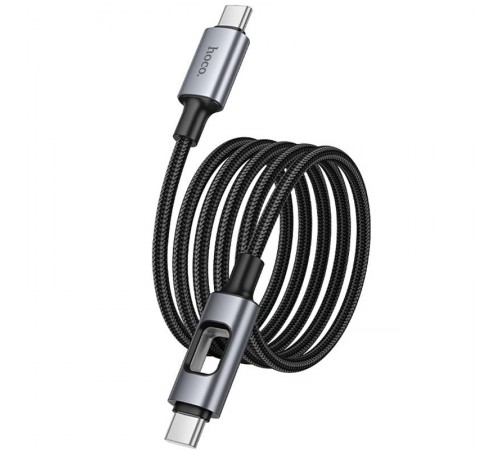 Дата кабель Hoco U144 New Type-C to Type-C 60W (1.2m) Black