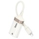 Перехідник Hoco UA41A Crystal Lightning to RJ45 100 Mbs (0.15m) Apricot