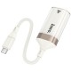 Перехідник Hoco UA41B Crystal Type-C to RJ45 100 Mbs (0.15m) Apricot