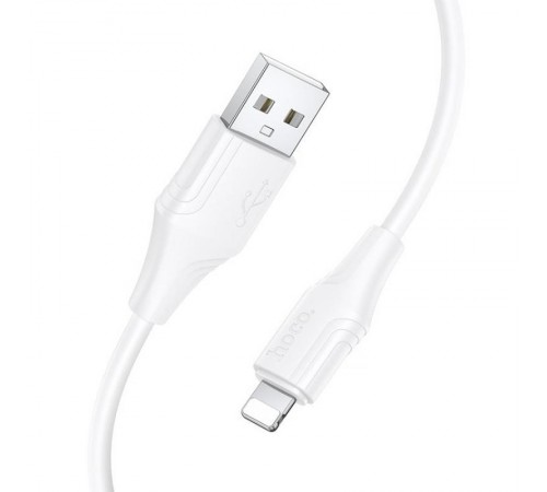 Дата кабель Hoco X124 Bien silicone USB to Lightning 2.4A (1m) White