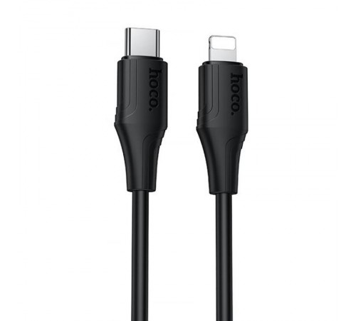 Дата кабель Hoco X124 Bien silicone Type-C to Lightning 27W (1m) Black