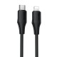 Дата кабель Hoco X124 Bien silicone Type-C to Lightning 27W (1m) Black