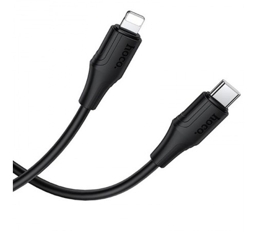 Дата кабель Hoco X124 Bien silicone Type-C to Lightning 27W (1m) Black