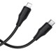 Дата кабель Hoco X124 Bien silicone Type-C to Lightning 27W (1m) Black