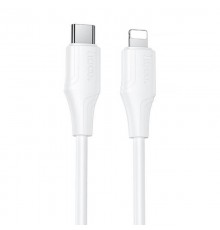 Дата кабель Hoco X124 Bien silicone Type-C to Lightning 27W (1m) White