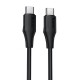 Дата кабель Hoco X124 Bien silicone Type-C to Type-C 60W (1m) Black