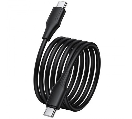 Дата кабель Hoco X124 Bien silicone Type-C to Type-C 60W (1m) Black