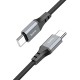 Дата кабель Hoco X86 Spear Type-C to Type-C 60W (1m) Black