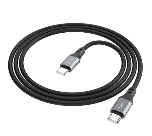 Дата кабель Hoco X86 Spear Type-C to Type-C 60W (1m) Black