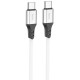 Дата кабель Hoco X86 Spear Type-C to Type-C 60W (1m) White