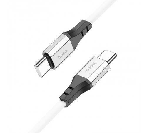 Дата кабель Hoco X86 Spear Type-C to Type-C 60W (1m) White