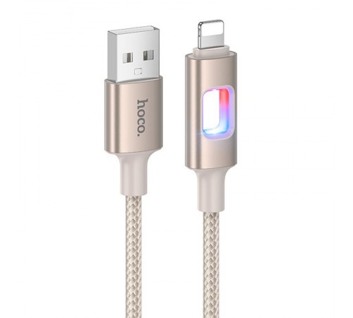 Дата кабель Hoco U144 New USB to Lightning 2.4A (1.2m) Gold