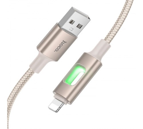 Дата кабель Hoco U144 New USB to Lightning 2.4A (1.2m) Gold