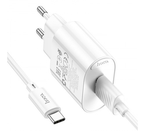 МЗП Hoco C109A Fighter 10.5W (1USB-A) + кабель USB to Type-C White