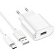 МЗП Hoco C109A Fighter 10.5W (1USB-A) + кабель USB to Type-C White