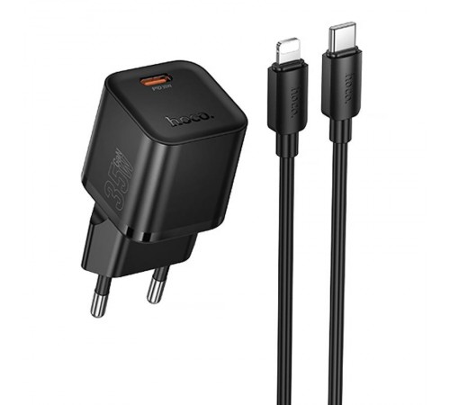 МЗП Hoco N66 Ingenious PD35W (1USB-C) + кабель Type-C to Lightning Black