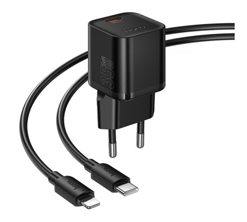 МЗП Hoco N66 Ingenious PD35W (1USB-C) + кабель Type-C to Lightning Black