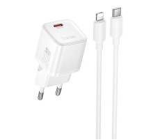 МЗП Hoco N66 Ingenious PD35W (1USB-C) + кабель Type-C to Lightning White