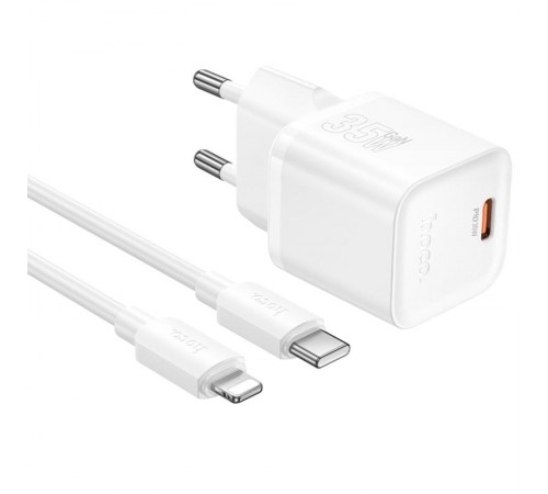МЗП Hoco N66 Ingenious PD35W (1USB-C) + кабель Type-C to Lightning White