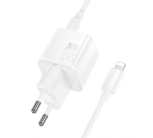МЗП Hoco N66 Ingenious PD35W (1USB-C) + кабель Type-C to Lightning White