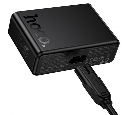 МЗП Hoco C152A Modern PD70W 6in1 (5USB-C і 1USB-A) Black