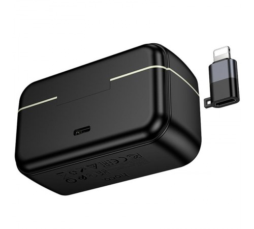 Петличний бездротовий мікрофон Hoco L22 Bright 2in1 (Lightning/Type-C) Black