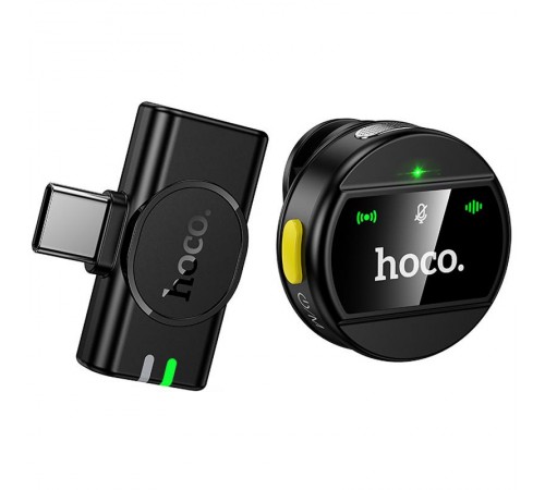 Петличний бездротовий мікрофон Hoco L21 Charm Type-C Black