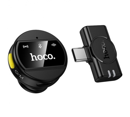 Петличний бездротовий мікрофон Hoco L21 Charm Type-C Black