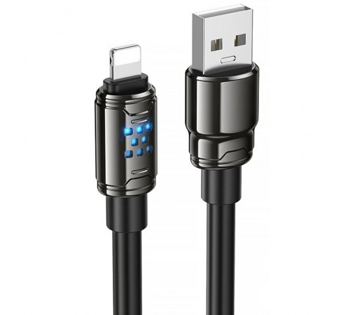 Дата кабель Hoco U143 Joy USB to Lightning 2.4A (1.2m) Black
