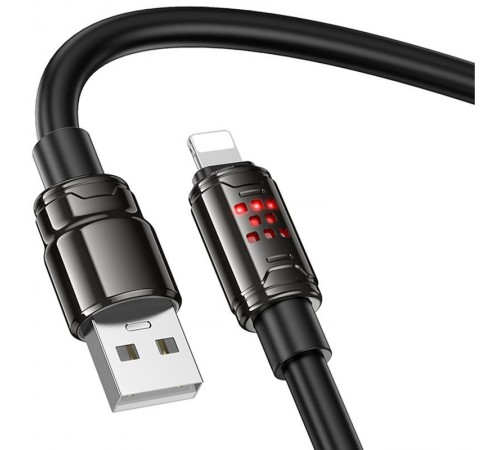 Дата кабель Hoco U143 Joy USB to Lightning 2.4A (1.2m) Black