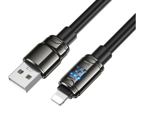 Дата кабель Hoco U143 Joy USB to Lightning 2.4A (1.2m) Black