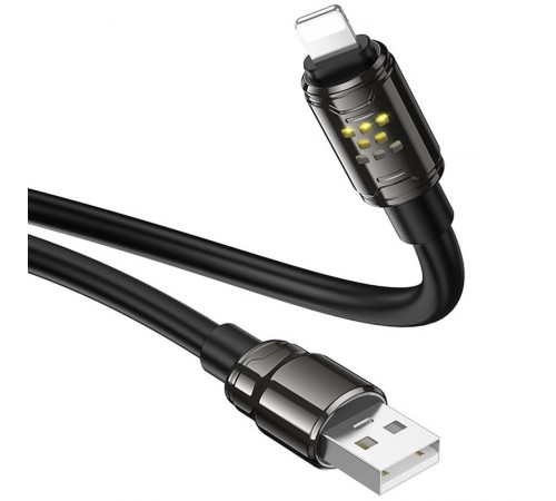 Дата кабель Hoco U143 Joy USB to Lightning 2.4A (1.2m) Black