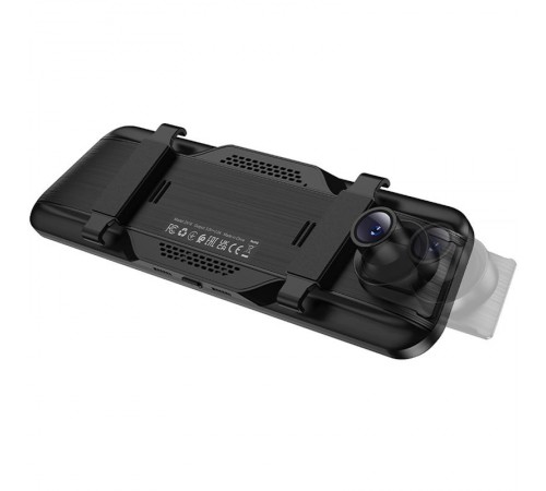 Автомобільний регистратор дзеркало Hoco DV16 Dual-Channel Driving Recorder 1080p+720p Black