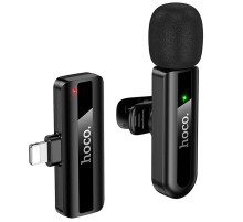 Петличний бездротовий мікрофон Hoco L20 Fair Lightning Black