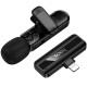 Петличний бездротовий мікрофон Hoco L20 Fair Lightning Black