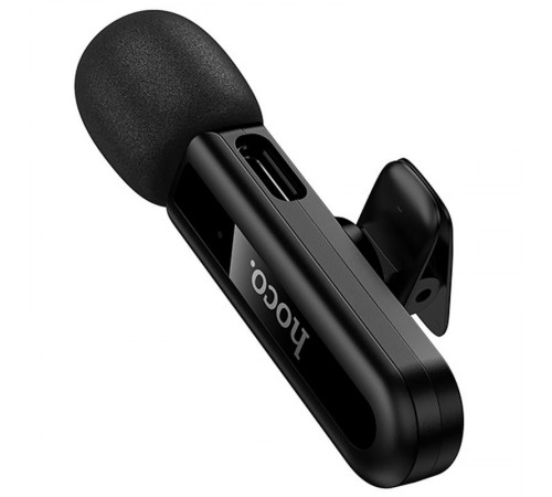 Петличний бездротовий мікрофон Hoco L20 Fair Lightning Black