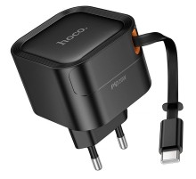 МЗП Hoco C153A Changer With Retractable Cable Type-C PD20W Black