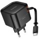 МЗП Hoco C153A Changer With Retractable Cable Type-C PD20W Black