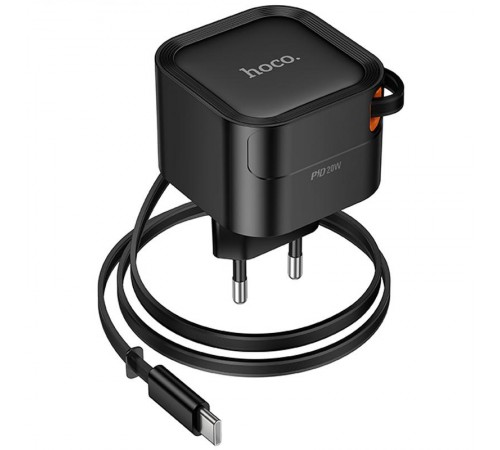 МЗП Hoco C153A Changer With Retractable Cable Type-C PD20W Black