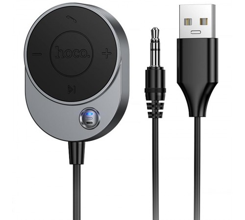 Bluetooth аудіо ресивер Hoco E150 Path AUX BT5.4 Metal gray