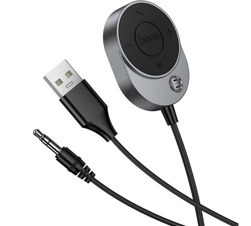 Bluetooth аудіо ресивер Hoco E150 Path AUX BT5.4 Metal gray