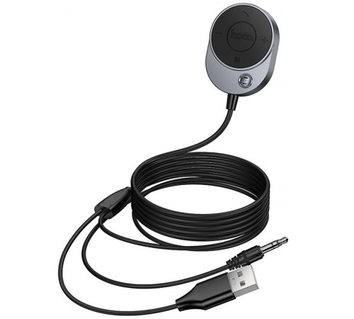 Bluetooth аудіо ресивер Hoco E150 Path AUX BT5.4 Metal gray