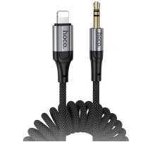 Аудіо кабель Aux Hoco UPA33A Nuevo (Lightning to AUX 3.5mm) (1.5m) Black