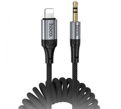 Аудіо кабель Aux Hoco UPA33A Nuevo (Lightning to AUX 3.5mm) (1.5m) Black
