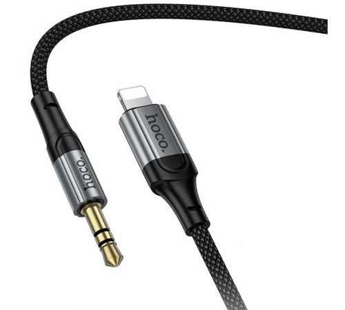 Аудіо кабель Aux Hoco UPA33A Nuevo (Lightning to AUX 3.5mm) (1.5m) Black